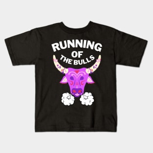 running of the bulls Kids T-Shirt